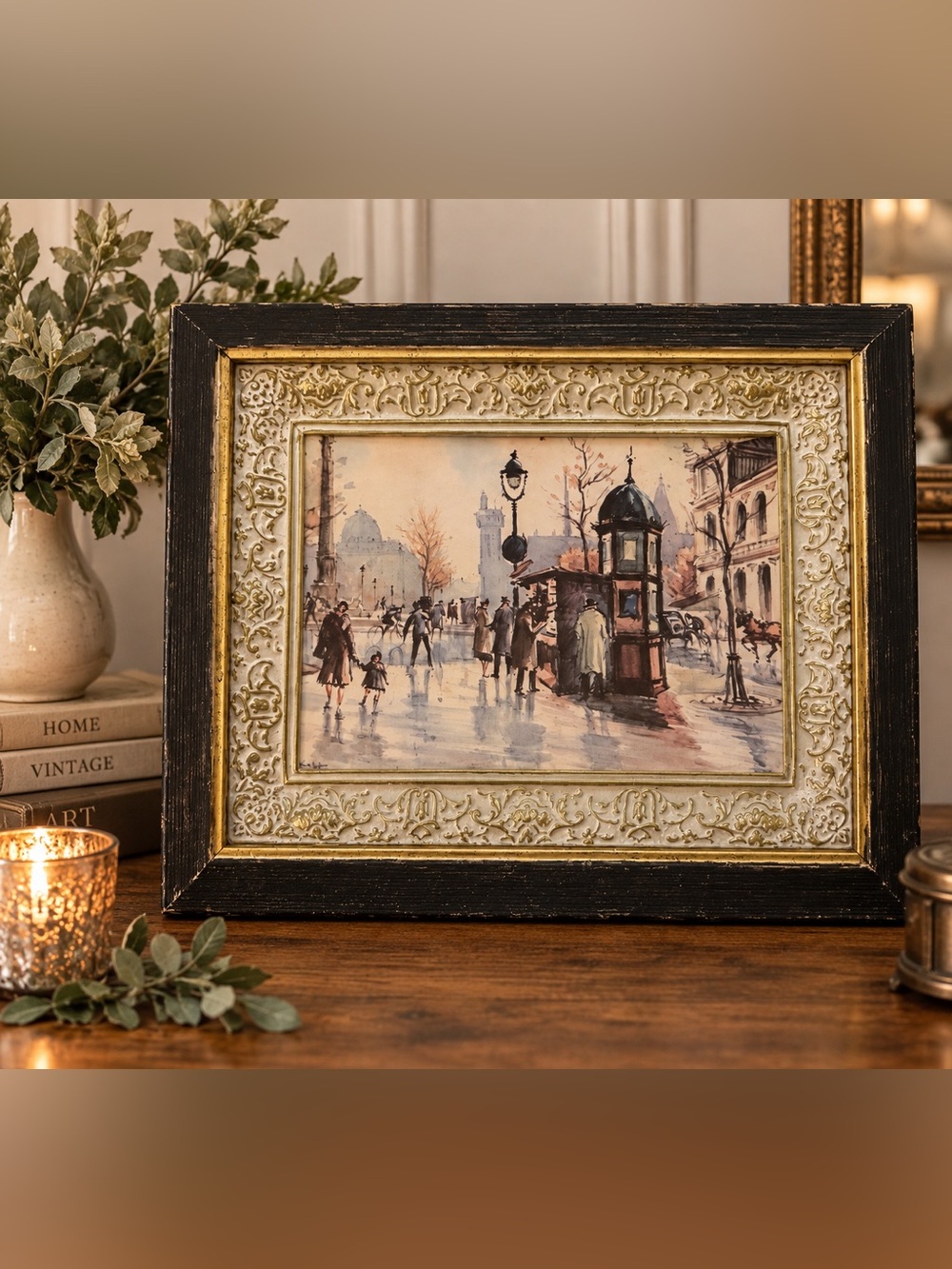Mid-Century French Parisian Street Scene